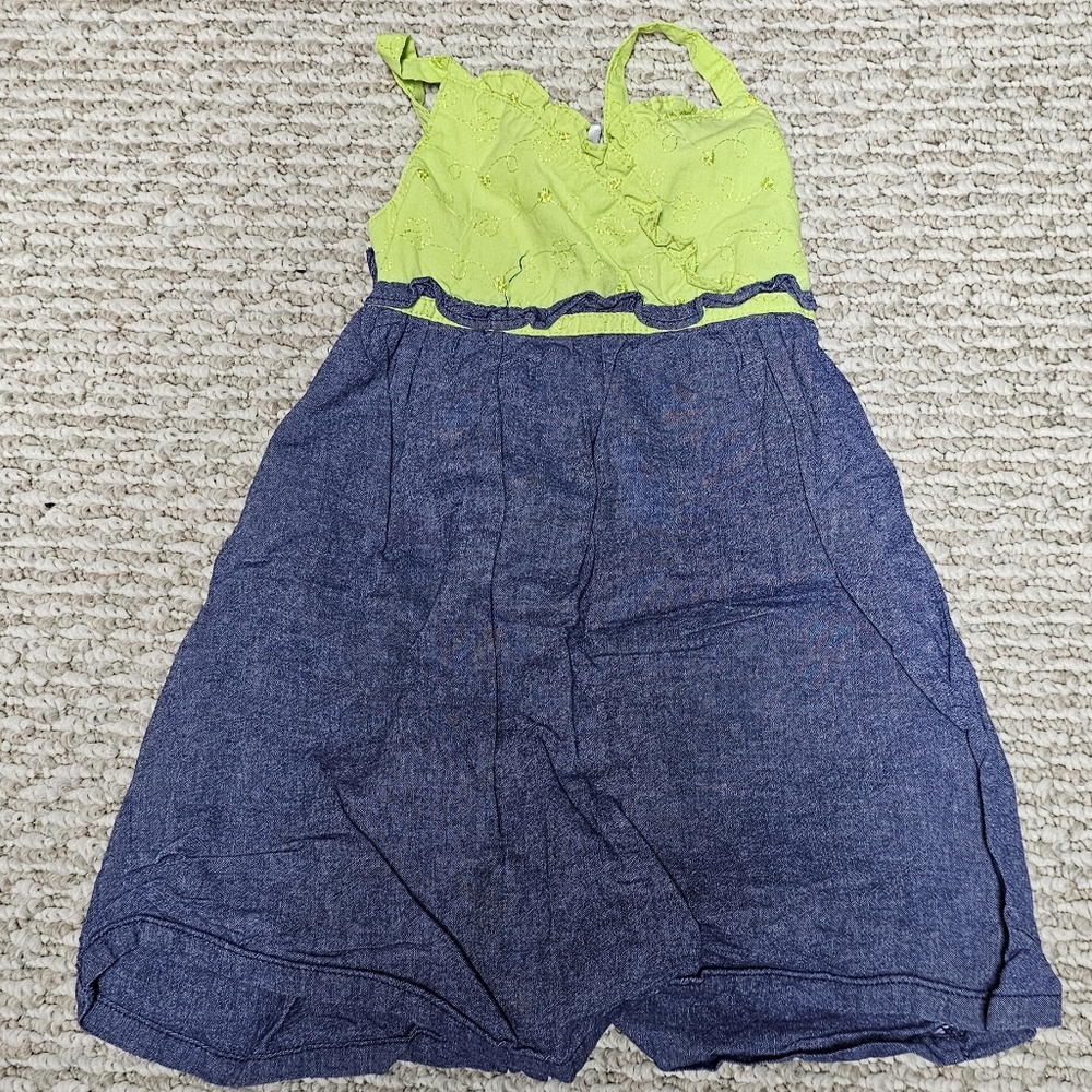 Girls green and blue dress